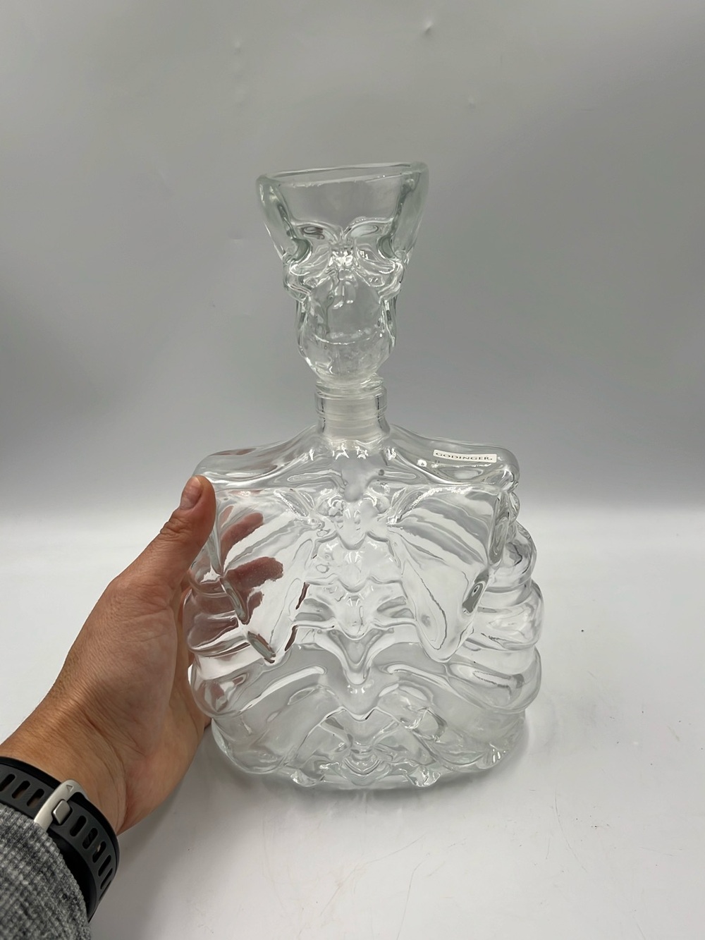 Godinger Clear Glass Ribcage Decanter